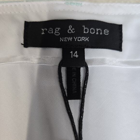 Rag & Bone Pants Womens 14 NEW Dylan Cropped Linen Wide Leg Mint Pastel Green - Picture 8 of 15